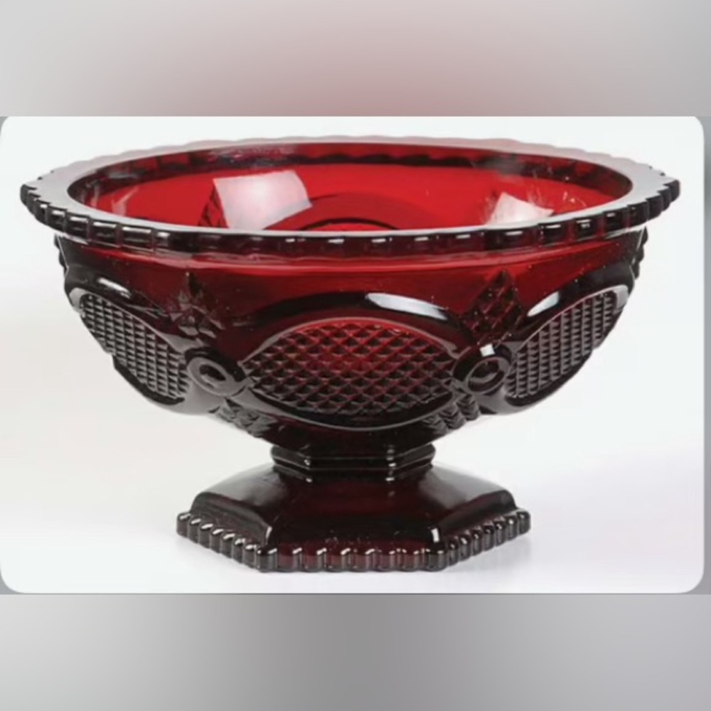 Cape Cod Ruby Open Candy Dish by Avon